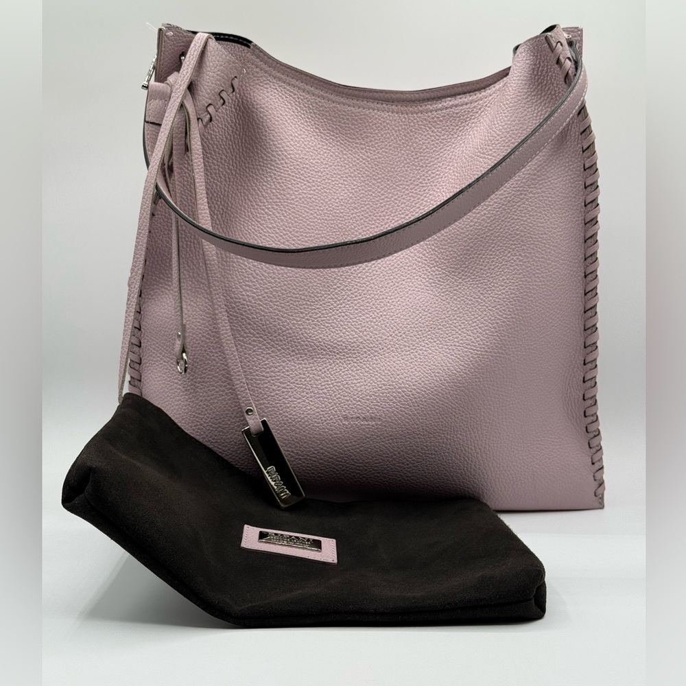 Woman's Elegant Business Leather Shoulder Pink Bag - Crafted by Ripani - Picture 15 of 16